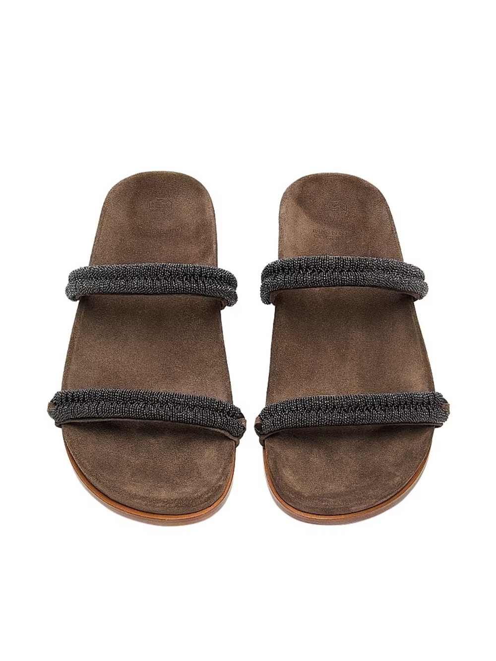 ✨ BRUNELLO CUCINELLI MONILI SUEDE SLIDES ✨